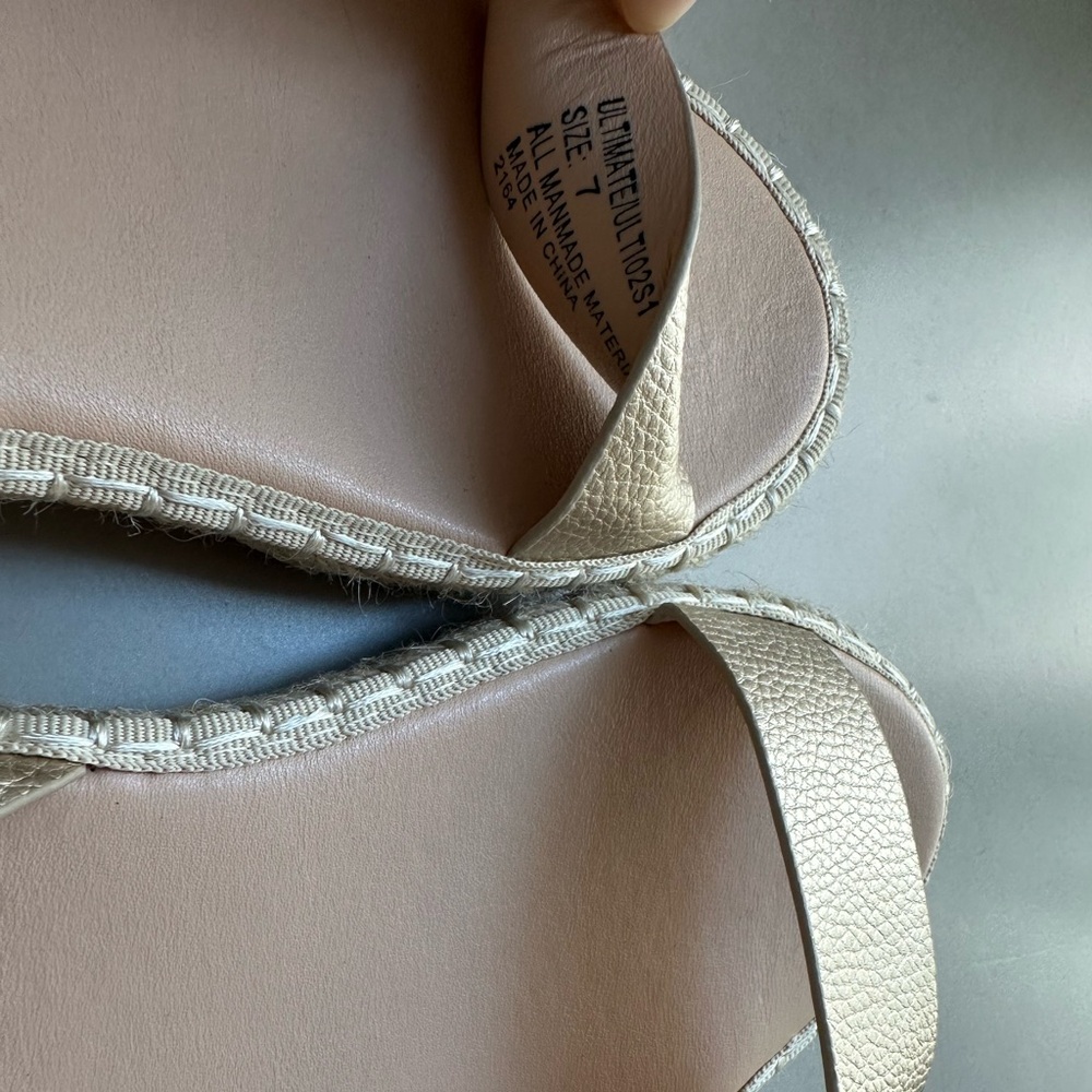 Steve Madden Gold Espadrille Sandals - Picture 2 of 7